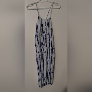 Cynthia Rowley Blue and White Tie-Dye Dress